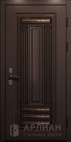 Фото «Трехконтурная входная дверь цвет внутренней отделки коричневый №401»